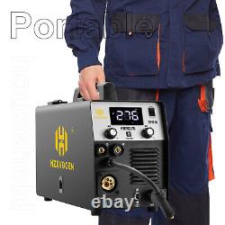 220V 200A 5in1 MIG CUT TIG MMA Welder Gas/Gasless Welding Machine Plasma Cutter