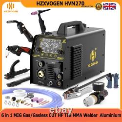 250A 6 in1 MIG CUT HF TIG ARC Welder Gas/Flux Core Welding Machine Plasma Cutter