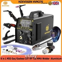 250A 6 in 1 MIG CUT HF TIG ARC Welder Gas/Gasless Welding Machine Plasma Cutter