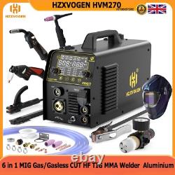 250A 6 in 1 MIG CUT HF TIG ARC Welder Gas/No Gas Welding Machine Plasma Cutter