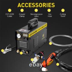 50A HF Air Plasma Cutter 220V Contact Touch Arc Inverter Cutting Machine 2T4T