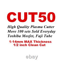 50A Plasma Cutter Machine Inverter Air Pressure Gauge Digital Display 5M torch