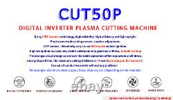 50A Plasma Cutter Machine Pilot ARC CNC Compatible Plasma Cutting & P80 TORCH