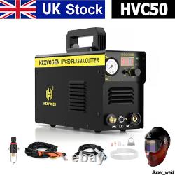 50Amp Plasma Cutter 220V HVC50 Arc Inverter IGBT Clean Cutting Machine & Helmet