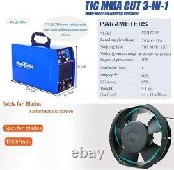 520TSCPF 3-IN-1 220V Plasma Cutter Welder Machine IGBT 50A CUT/200A TIG/180A MMA