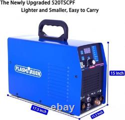 520TSCPF 3-IN-1 220V Plasma Cutter Welder Machine IGBT 50A CUT/200A TIG/180A MMA