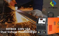 55A Digital Plasma Cutter 220V Inverter Air Plasma HF Cutting Machine Up to 21mm