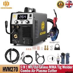 5IN1 Welding Machine& Plasma Cutter MIG CUT TIG ARC Welder 220V 250A Gas/No Gas