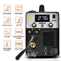 5 IN 1 MIG/CUT/TIG/MMA Welder 250Amp Gas/Gasless Welding Machine Plasma Cutter