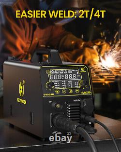 6IN1 MIG/Plasma Cutter/HF TIG/ARC Welder Gas/Gasless Machine Aluminum 250A 230V