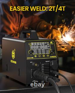 6IN1 MIG/Plasma Cutter/HF TIG/MMA Welder Gas/Gasless Machine Aluminum 250A 230V