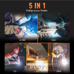 6-in-1 MIG TIG MMA Welder 250A Plasma Cutter 220V Gas Gasless Welding Machine