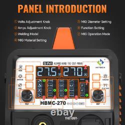 6-in-1 MIG TIG MMA Welder 250A Plasma Cutter 220V Gas Gasless Welding Machine