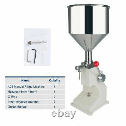 A03 5-50ml Manual liquid Paste Cream Oil Filling Machine 0.17-1.7oz Filler