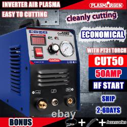 Air Plasma Cutter Cutting Machine CUT 50 DC Inverter HF Strart 1-12MM FROM UK