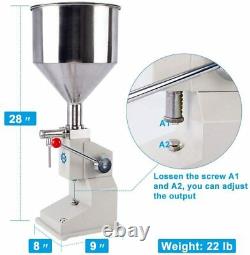 CE A03 Manual Filling Machine For Cream & Shampoo & Cosmetic, Liquid 550ml