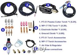 CT418 220V 3-in-1 Combo Plasma Cutter Machine CUT/TIG/MMA Stick Welder Digital