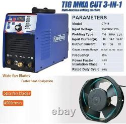 CT418 3-IN-1 220V Plasma Cutter Welder Machine 40A CUT/180A TIG/160A MMA
