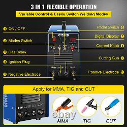 CT520D 3 In 1 Inverter Welder 50A Plasma Cutter CUT/TIG/MMA Welding Machine