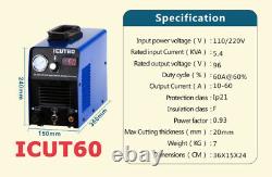 Digital ICUT60 Plasma Cutter Machine & AG60 Torch & Consumables Free Shipping