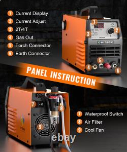 HF Air Plasma Cutter Digital IGBT CUT Pilot Arc Plasma Cutting Machine UK Plug