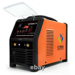 HITBOX 110V/220V Dual Volt 50A Air Plasma Cutter Stick MMA ARC Welding Machine
