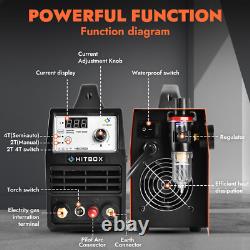 HITBOX 220V Air Plasma Cutter 55Amp HF Non-Touch Pilot Arc Cutting Machine 2T/4T