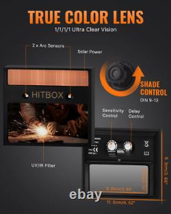 HITBOX 230V Plasma Cutting Machine 55A Air Plasma Cutter 2T/4T Inverter WithHelmet