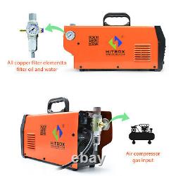 HITBOX 55A HF Pilot Arc Plasma Cutter 220V Inverter Air Cutting Machine & Helmet