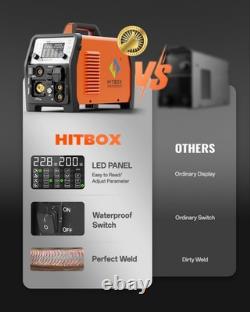 HITBOX 6in1 HF TIG/CUT/MMA/MIG Welding Machine Aluminium 200A 240V Plasma Cutter