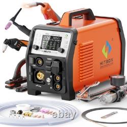HITBOX 6in1 HF TIG/CUT/MMA/MIG Welding Machine Aluminium 200A 240V Plasma Cutter