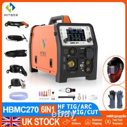 HITBOX 6in1 HF TIG/CUT/MMA/MIG Welding Machine Aluminium 200A IGBT Plasma Cutter