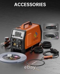 HITBOX 6in1 MIG/CUT Machine 200Amp Aluminium HF TIG Spot MIG MMA Plasma Cutter