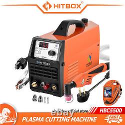HITBOX Air Plasma Cutter 55Amp 220V HF Non-Touch Pilot Arc Cutting Machine 2T/4T