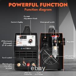 HITBOX HF Air Plasma Cutter 55Amp 220V Pilot ARC 2T/4T Non-touch Cutting Machine