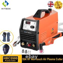 HITBOX UK Air Plasma Cutter 55A 220V HF Non-Touch Pilot Arc Cutting Machine 2T4T