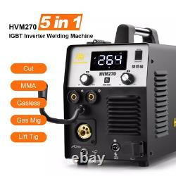 HZXVOGEN 5in1 MIG TIG MMA Welding Machine Plasma Cutter Welder Gas/Gasless 250A