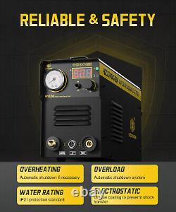 HZXVOGEN Plasma Cutter 220V Touch Pilot Arc Clean IGBT Cutting Machine UK Plug