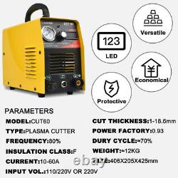 ICUT-60, 60 Amp Air Plasma Cutter HF Inverter Cutting Machine IGBT CUT 1-18mm