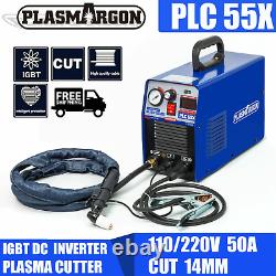 PLC55 Inverter Air Plasma Cutter 55Amp IGBT 110V/220V Cutting Machine Cut 12mm