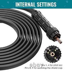 PTM80 Plasma Cutter Torch Head Set with 20 Foot Cable for CNC Plasma Machines