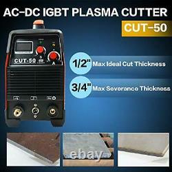 Plasma Cutter 50 50 Amp 220v Dual Cutting Machine Lcd Display Accessories Tools