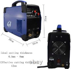 Plasma Cutter, CUT50 50 Amp 110V/220V Dual Voltage AC DC IGBT Cutting Machine wi