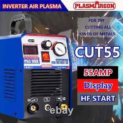 Plasma Cutter HF DC 55A Inverter 230V Cutting Machine 14mm Iron Steel Clean Cut