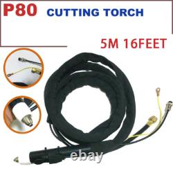 Plasma Cutter Torch Cutting Gun P80 Pilot Arc 60A 80A 100A 16Ft Cutting Machine