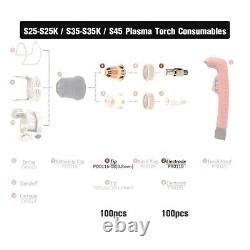 Plasma Torch Electrode Consumables + Nozzle Tips 200pcs Plasma Machine