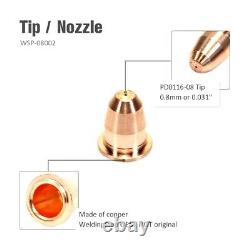 Plasma Torch Electrode Welding Materials + Nozzle Tips 200pcs Plasma Machine US
