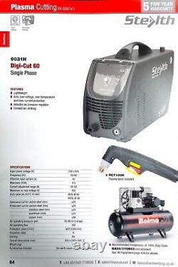 Stealth Digi-cut 60 amp Plasma cutter cutting Machine with Torch