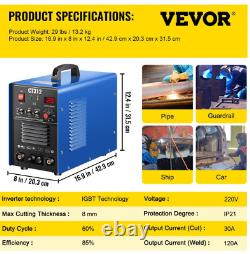 VEVOR Plasma Cutter CT312 3 In1 Combo Welding Machine Inverter Welder Multi Func