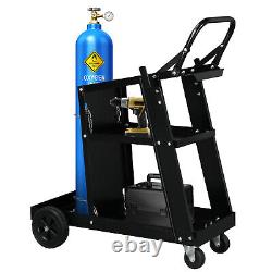 Welding Cart Plasma Cutter Machine Portable with No Drawers Black